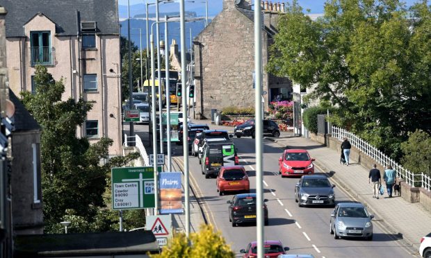 Traffic on the A96 in Nairn