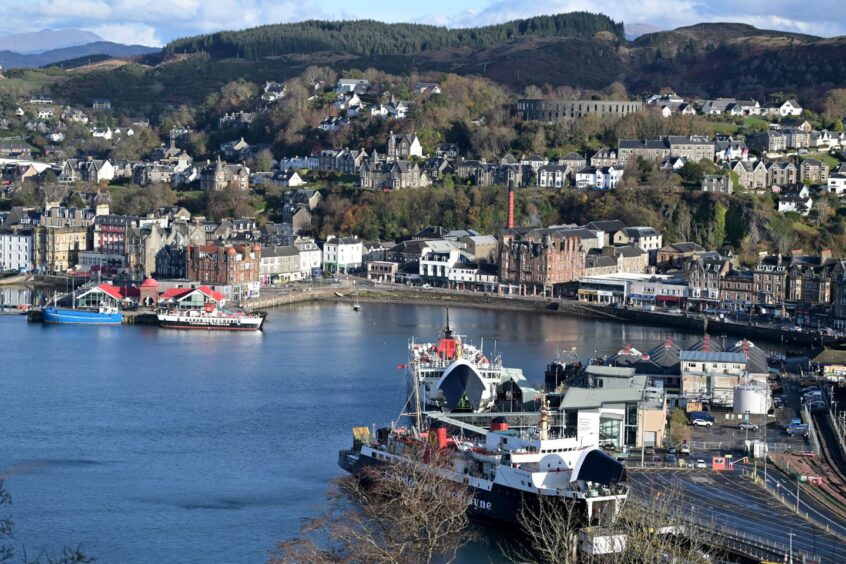 View overlooking Oban Harbour.