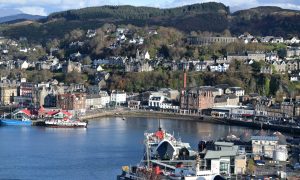 View overlooking Oban Harbour.