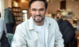 Gareth Gates in a coffee shop in Inverness.