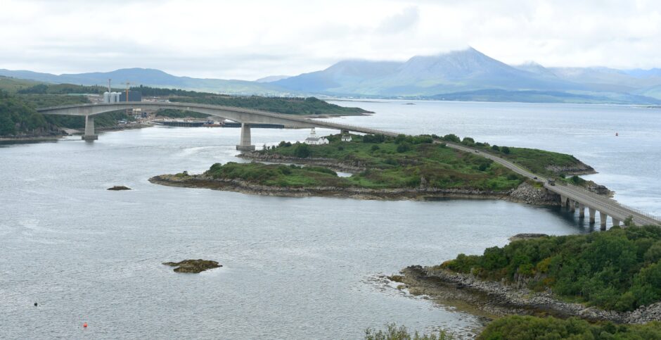 View overlooking the Skye Bridge.