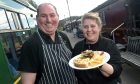 Darren Spence and Anya Hoffman who run Dufftown cafe Sidings Cafe. Image: Sandy McCook/DC Thomson