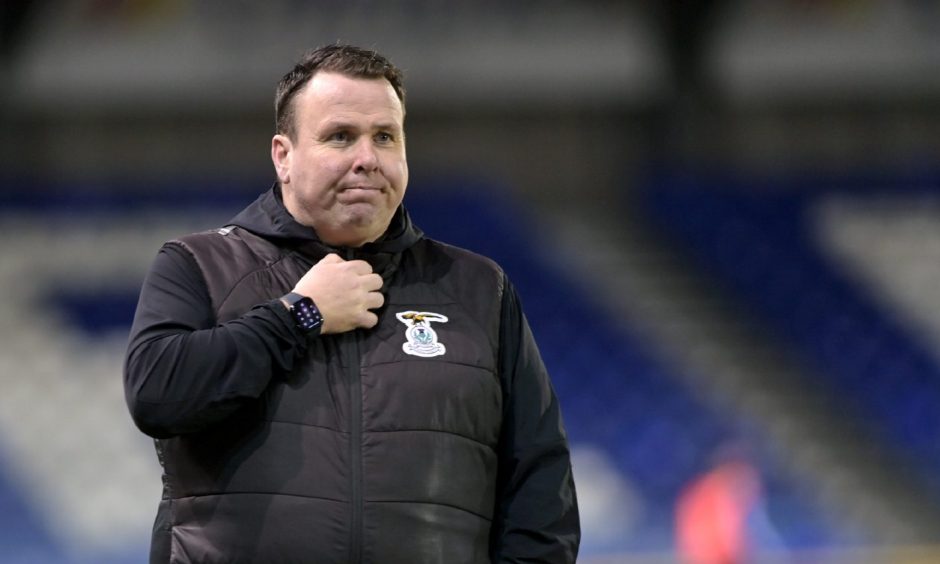 Inverness Caledonian Thistle head coach Scott Kellacher on the sidelines during an SPFL League One match between Inverness and Cove Rangers on Saturday, December 28, 2024 at the Caledonian Stadium, Inverness.