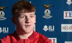 On-loan Aberdeen FC midfielder Alfie Stewart speaks to the media at an Inverness Caledonian Thistle press conference on January 30, 2025.