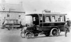 1904: The Foggie Dirder bus which ran between Aberchirder and Huntly Railway Station. Image: Submitted