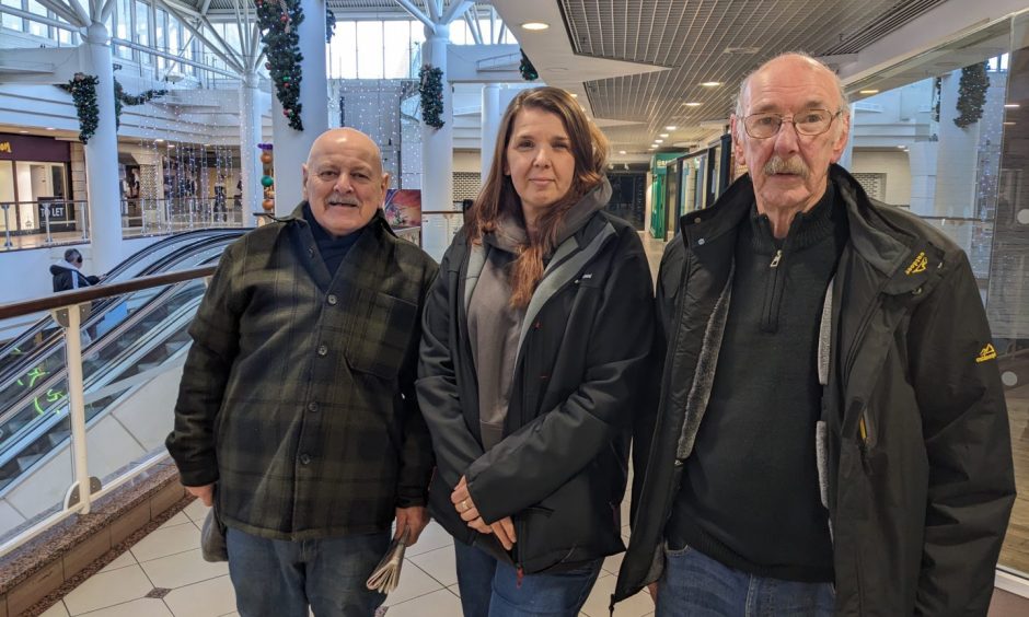 Shoppers inside St Giles Centre. 