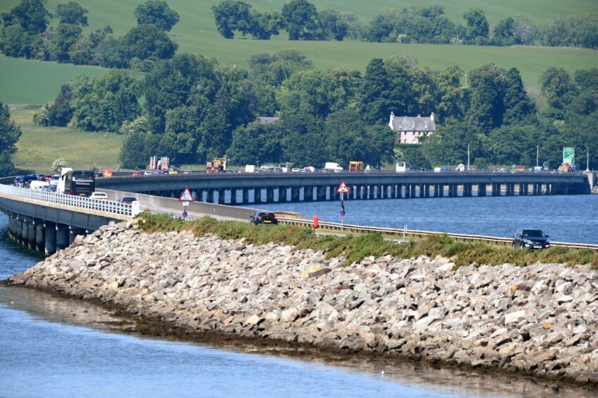 Cromarty bridge in the distance. 