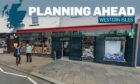 Planning Ahead logo over the picture of a chemist in Stornoway.