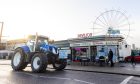 Tractor on Aberdeen beachfront in a previous protest