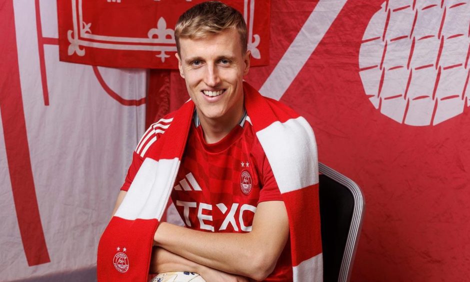 New Aberdeen signing Jeppe Okkels. Image courtesy of Aberdeen FC.