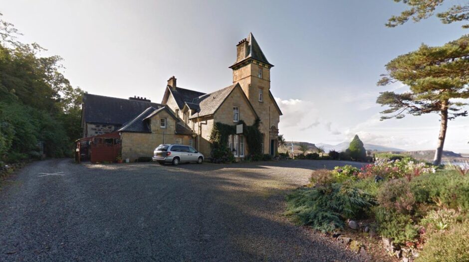 Dungallan Hotel on the hill above Oban.