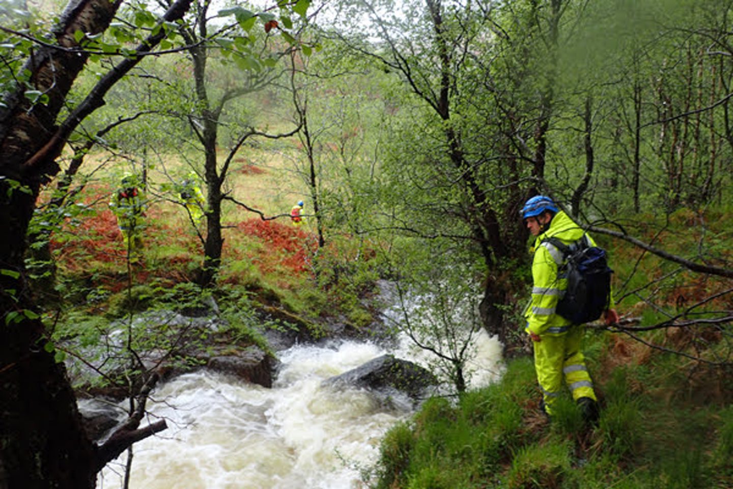 Tom Jackson during a river search. 