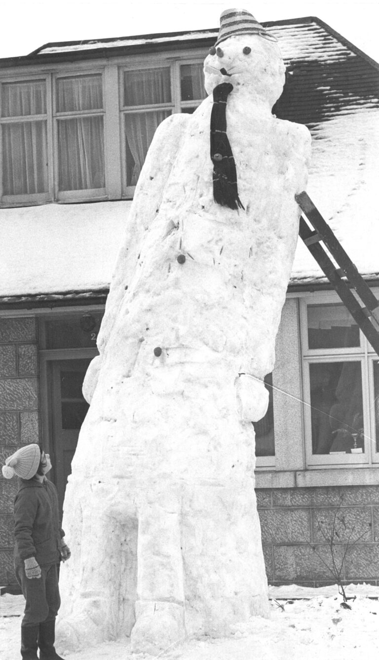 The story behind Aberdeen's famous giant snowman in 1963