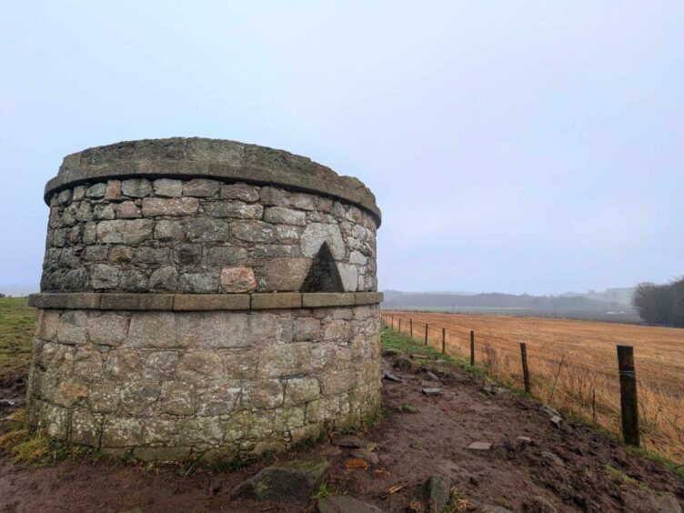 The remains of a doocot near Strichen House.