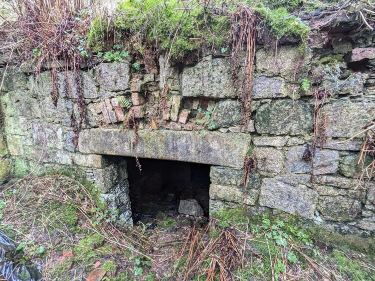 An old fireplace at Strichen House. 