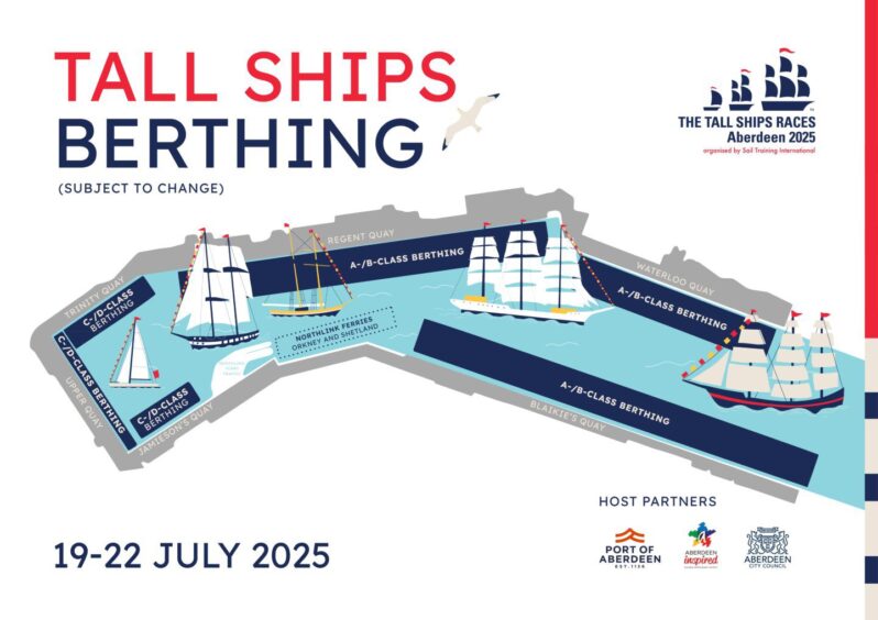 Tall Ships berthing map