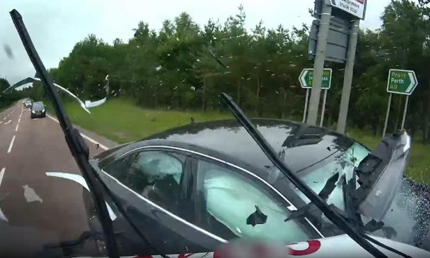 Exclusive video: Careless holidaymaker’s A9 smash caught on dashcam