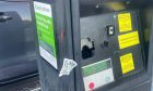 QR sticker pulled of parking meter at Gallowgate Car Park