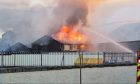 Fire at a building on Merkland Road East, Aberdeen.