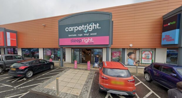 The Carpetright store at Bridge of Don Retail Park is to become a Superdrug. Image: Google Maps