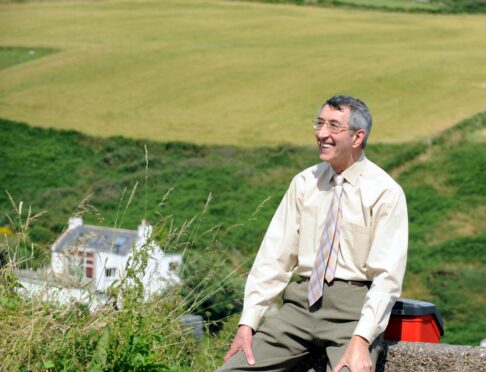 Councillor Carl Nelson, at the top of the cliffs at Newtonhill. Picture by Jim Irvine/DC Thomson.