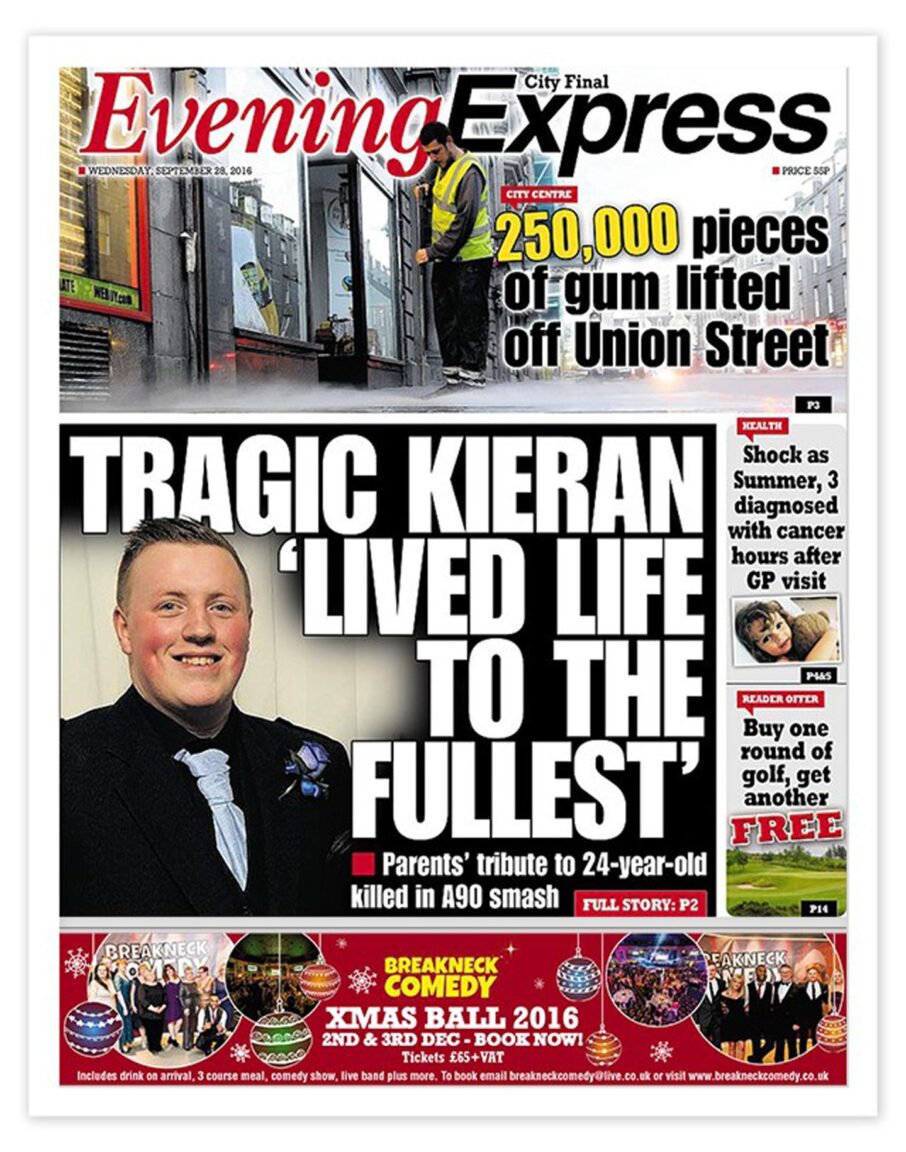 Everyday heirloom keeping memory of Northfield Kieran Innes alive