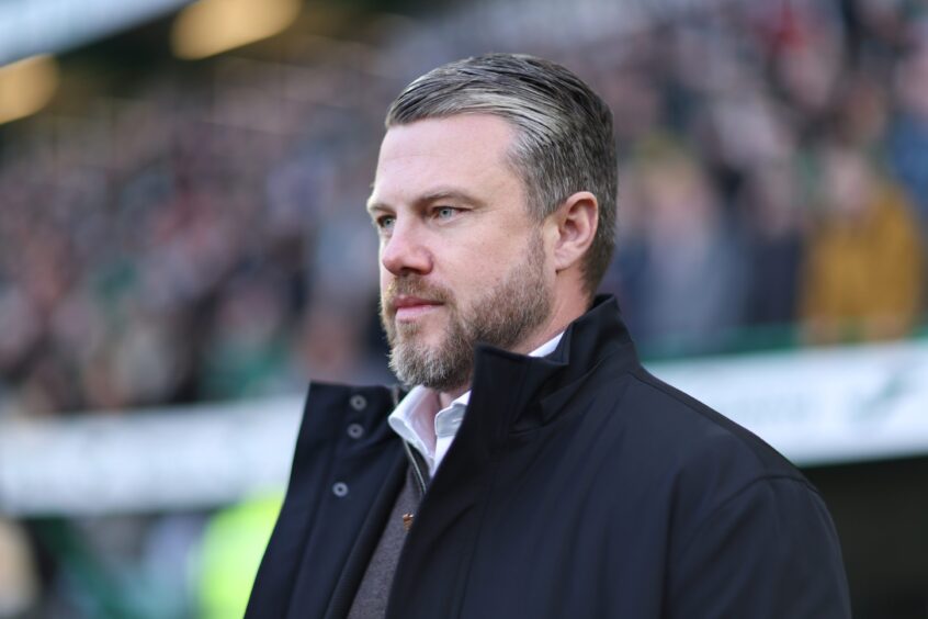 Aberdeen manager Jimmy Thelin during a William Hill Premiership match between Hibernian and Aberdeen at Easter Road, on February 01, 2025, in Edinburgh, Scotland. Image: SNS