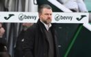 Aberdeen manager Jimmy Thelin during the William Hill Premiership match between Hibernian and Aberdeen at Easter Road. Image: SNS.