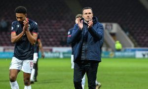 Don Cowie applauds the Ross County supporters following the 3-0 win over Motherwell at Fir Park.