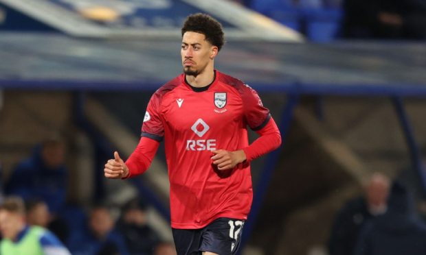 Jonathan Tomkinson in action for Ross County.