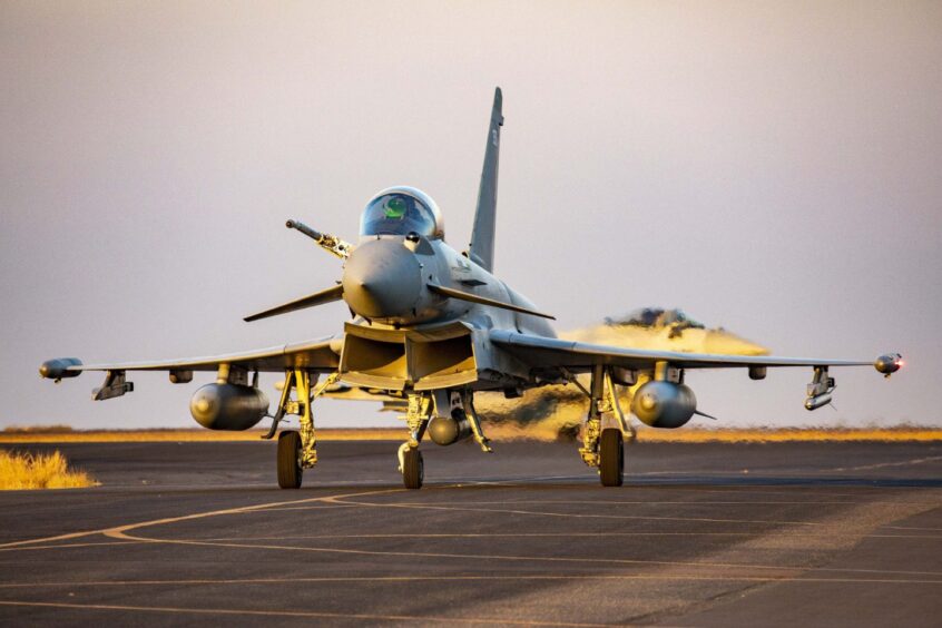 RAF Typhoon in Lossiemouth.