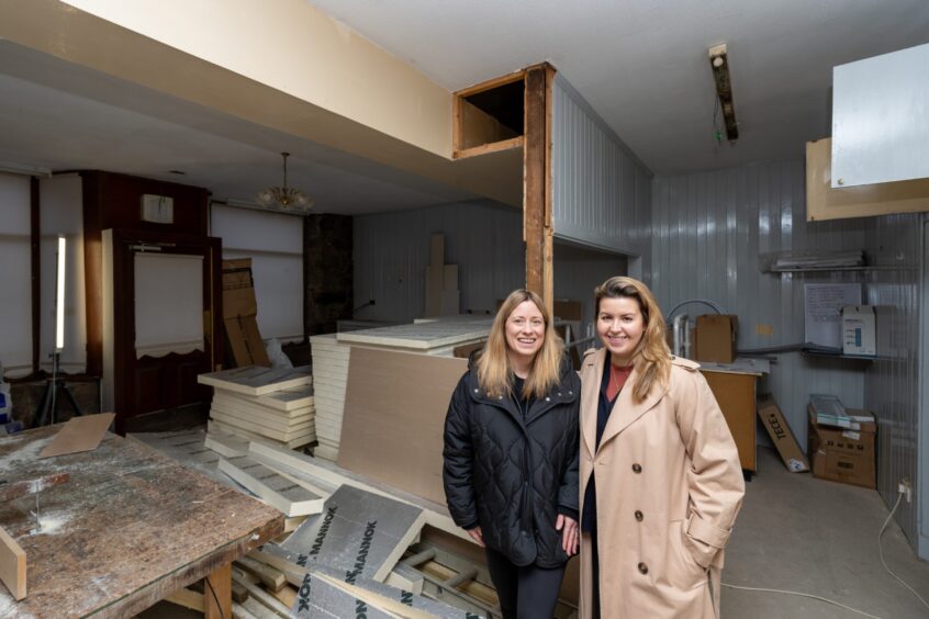 Angie and Lindsay Boyd Shearer at the former Castle Cafe, which they are now transforming into a new Castle Street Coffee.