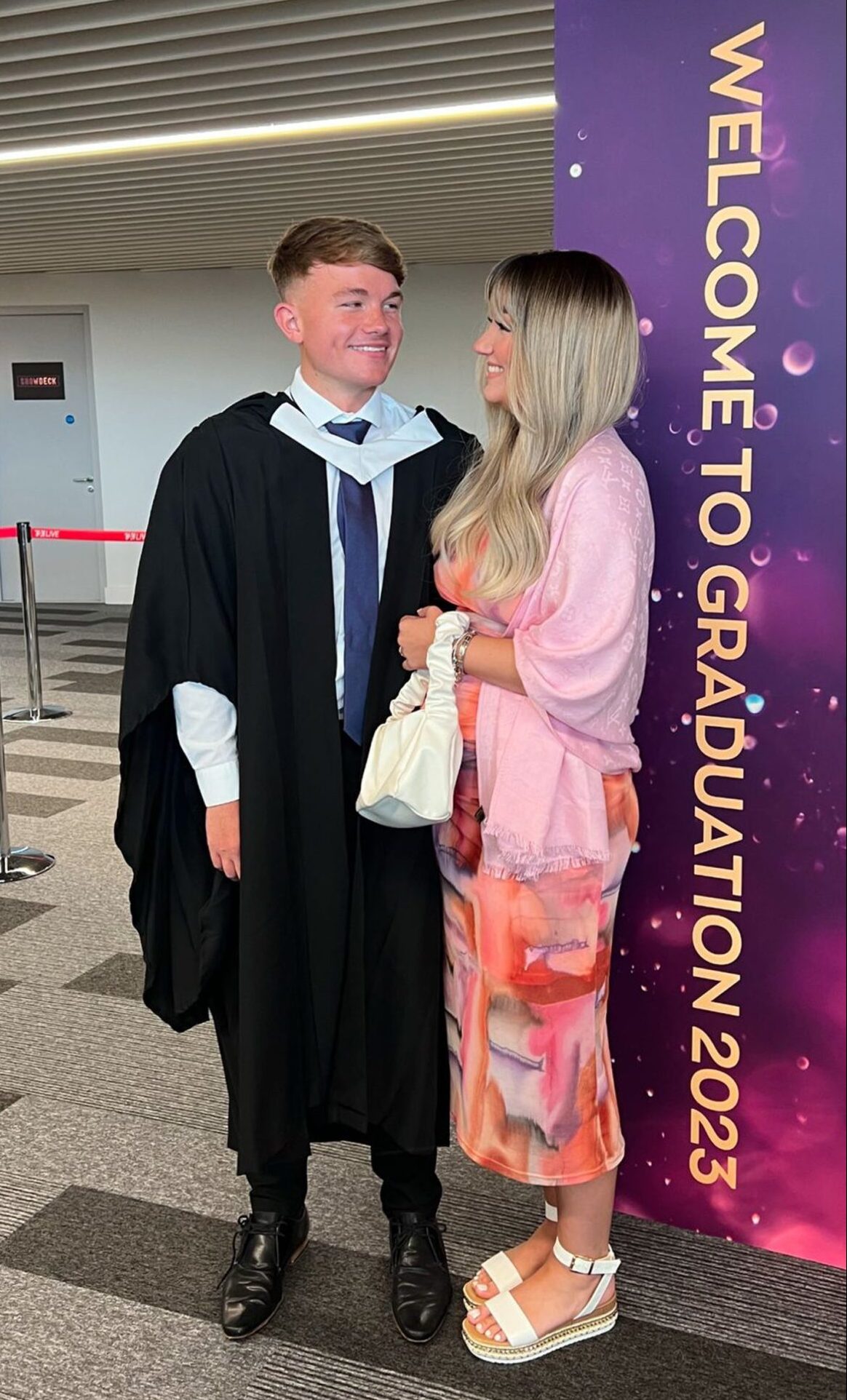 Chloe Reid and Jack McGinness at his graduation 