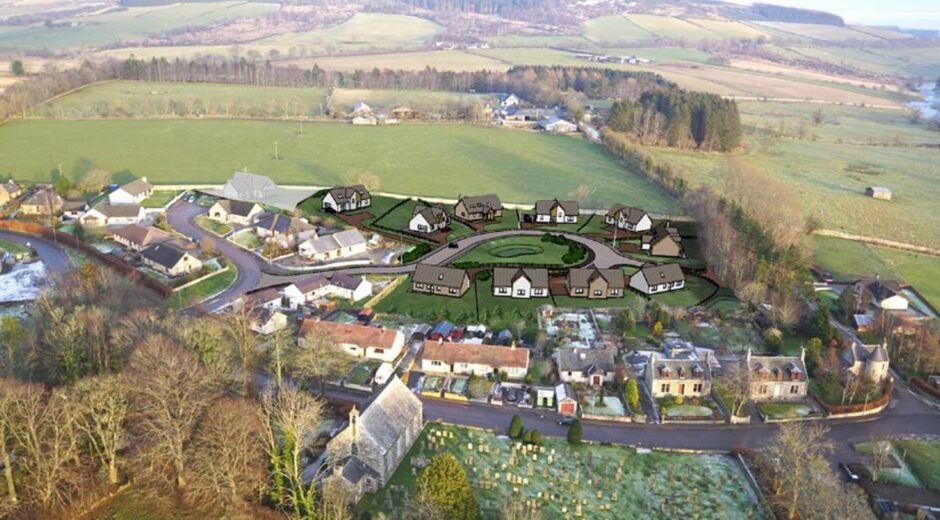 Artist's impression of how new homes could look on the site at Rothiemay.