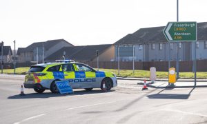 Police car on A96