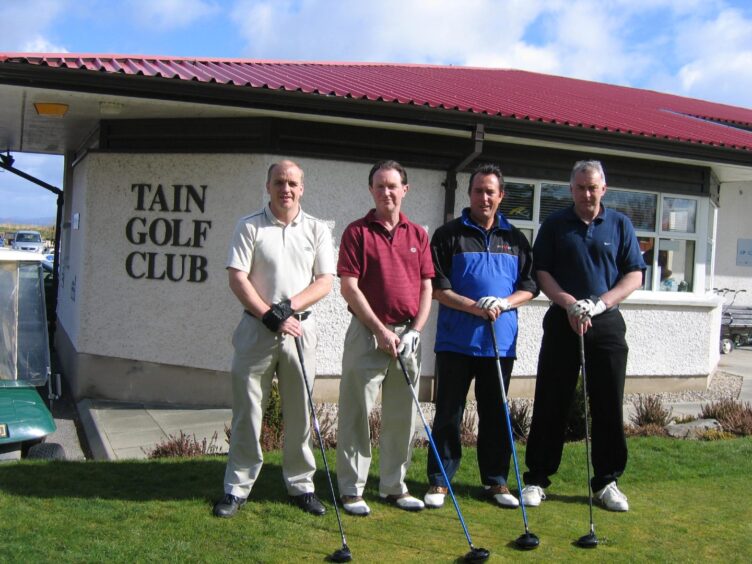 Billy Ferries (left) at Tain Golf Club.