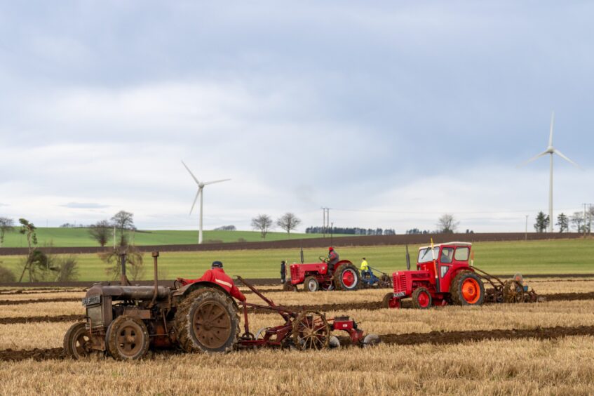 Top-class ploughing action in Turriff. 