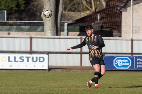 Huntly's new signing Greig McNaughton is preparing to face Clachnacuddin in the Breedon Highland League. Photo courtesy of George Mackie/Still Burning Photography.