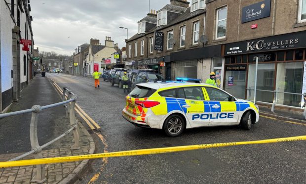 Bridge Street Ellon police cordon