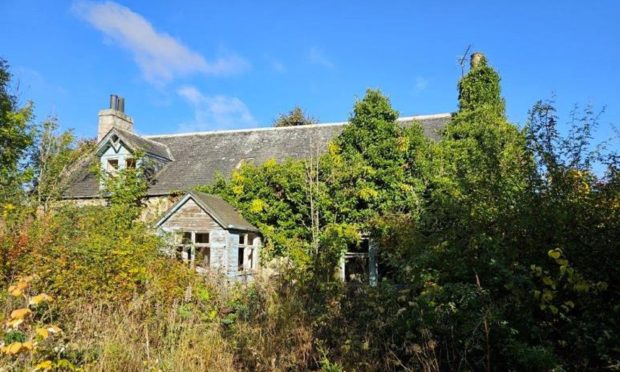 This derelict farmhouse outside Inverurie could soon be flattened.