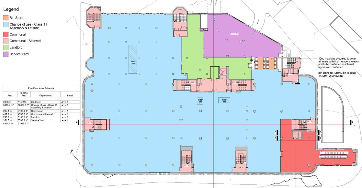 The first floor will be the start line for the go-kart track. 