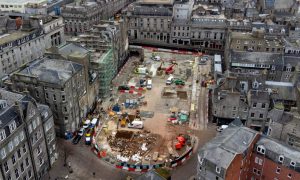 A drone image of the construction site where the new food and drink market - now named Flint - will be.