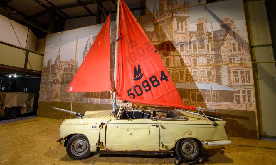 James' Triumph Herald sailboat will be on display. Image: Kenny Elrick/DC Thomson