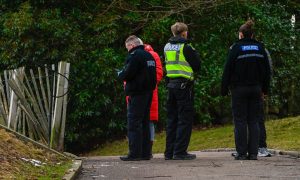 Police and ambulance units were called to Duthie Park this afternoon. Image:  Kenny Elrick/DC Thomson