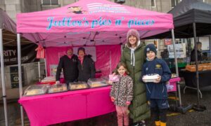 Jullers Pies n' Pieces selling their goods to happy customers. Image: Kath Flannery/DC Thomson