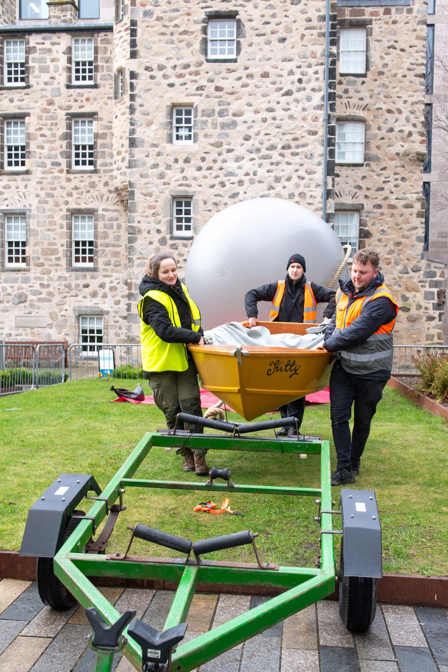 Dismantling Ursula Lassos the Moon at Marischal Square