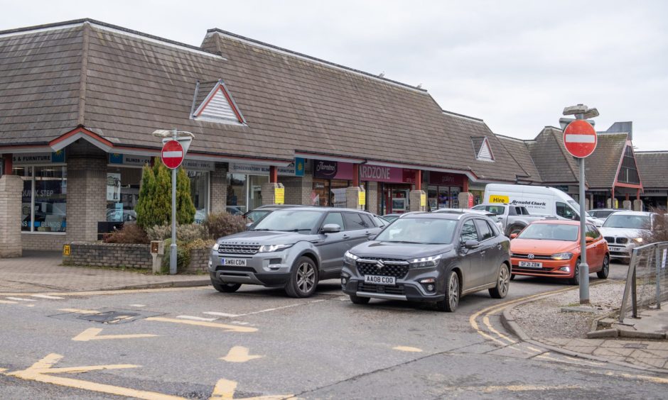 Garioch Shopping Centre is one of the few places with free parking still remaining in the town centre. Image: Kami Thomson/DC Thomson