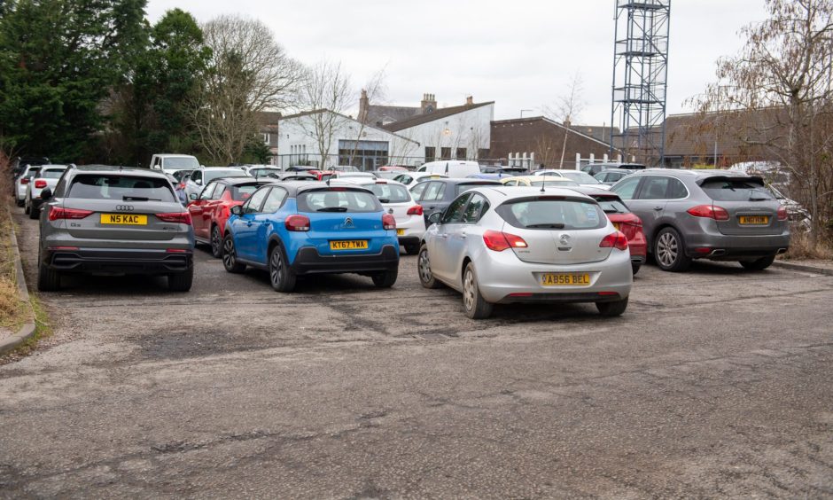 The Garioch Shopping Centre car park is now full almost every day. Image: Kami Thomson/DC Thomson