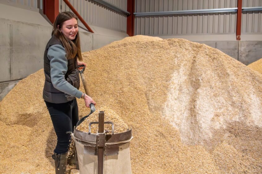 Lyndsey helps out doing all sorts of jobs on her family's farm