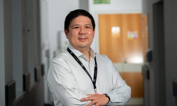 Dr Gerald Lip at Aberdeen Royal Infirmary. The consultant radiologist is leading the way in new cancer screening technology. Image: Kami Thomson/DC Thomson